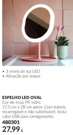 Avon Espelho led oval promoção