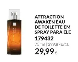 Avon attraction awaken eau de toilette em spray para ele promoção