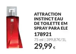 Avon attraction instinct eau de toilette em spray para ele promoção