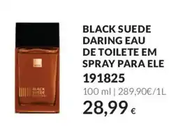 Avon black suede daring eau de toilette em spray para ele promoção