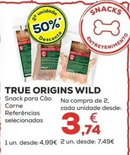 Kiwoko true origins wild snack para cão carne promoção