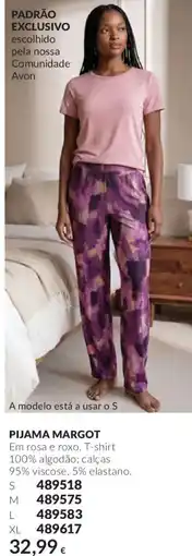 Avon Pijama margot promoção