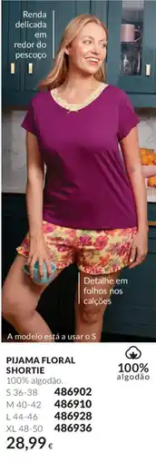 Avon Pijama floral shortie promoção
