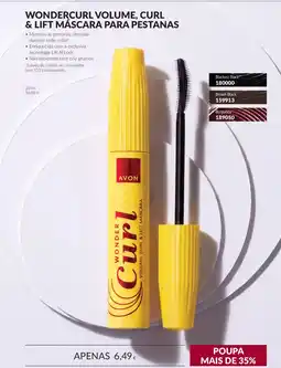 Avon Avon wondercurl volume, curl & lift máscara para pestanas promoção