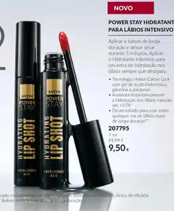 Avon Avon power stay hydrating lip shot promoção