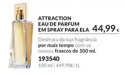 Avon attraction eau de parfum em spray para ela promoção