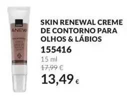 Avon anew skin renewal creme de contorno para olhos & lábios promoção