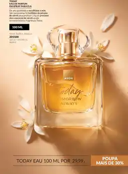Avon today eau de parfum promoção
