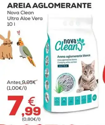 Areia aglomerante nova clean ultra aloe vera