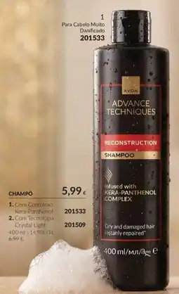 Avon Avon advance techniques reconstruction shampoo promoção