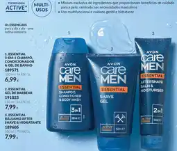 Avon Avon care men essential 3-em-1 champô, condicionador & gel de banho promoção