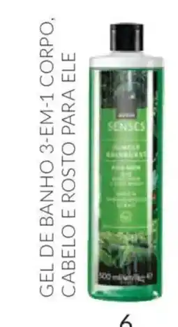 Avon Avon senses gel de banho 3-em-1 corpo cabelo e rosto para ele promoção