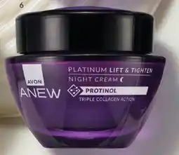 Avon Platinum creme de noite promoção