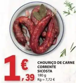 E.Leclerc Chourico de carne corrente promoção