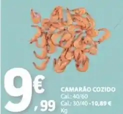 E.Leclerc Camarão cozido promoção