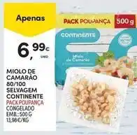 Continente Bom dia Continente - miolo de camarão 80/100 selvagem promoção