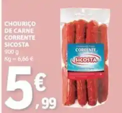 E.Leclerc Chorizo de carne corrente promoção