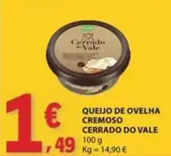 E.Leclerc Cerrado do vale - queijo de ovelha cremoso promoção