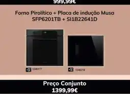 Radio Popular Musa - forno pirolitico + placa de indução sfp6201tb + siib22641d promoção