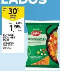 Continente Bom dia Iglo - sopa de legumes promoção