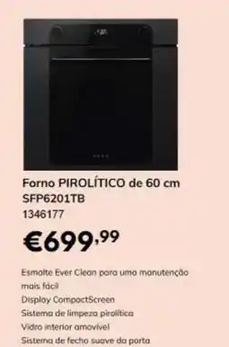 Radio Popular Forno pirolitico sfp6201tb promoção