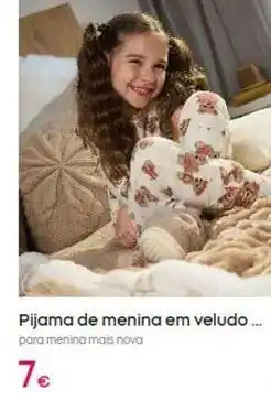 Pepco Pijama de menina em veludo promoção