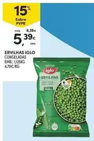 Continente Bom dia Iglo - ervilhas congelada promoção