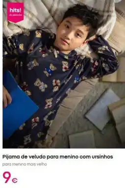 Pepco com - pijama de veludo para menino com ursinhos promoção