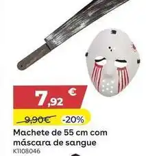 Toys R Us Machete de 55 c, com mascara de sangue promoção