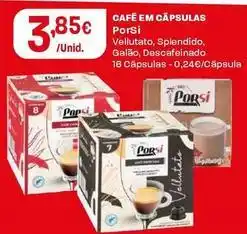Intermarché Porsi - café em cápsulas vellutato/splendido/galão/descafeinado promoção