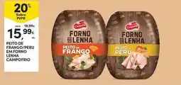 Continente Bom dia Campofrio - peito de frango/ peru em forno lenha promoção