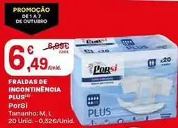 Intermarché Porsi - fraldas de incontinencia plus promoção