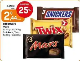 Intermarché Mars/snickers/twix - chocolate promoção