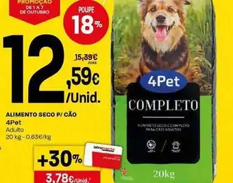 4 pet - alimento seco p/ cão