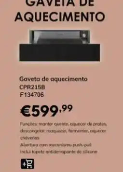 Radio Popular com - gaveta de aquecimento cpr215b promoção