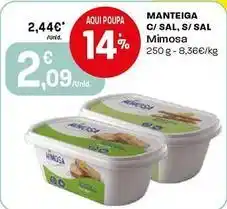 Intermarché Mimosa - manteiga c/ sal, s/sal promoção