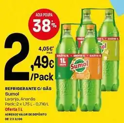 Intermarché Sumol - refrigerante c/ gas promoção