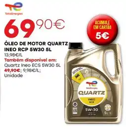 Roady óleo de motor quartz ineo rcp promoção