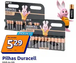 Action Duracell - pilhas aaa/aa promoção