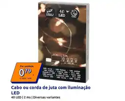 Action Cabo/corda de juta com iluminação promoção