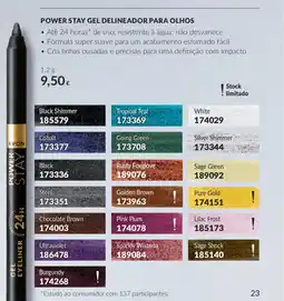 Avon Avon power stay gel delineador para olhos promoção