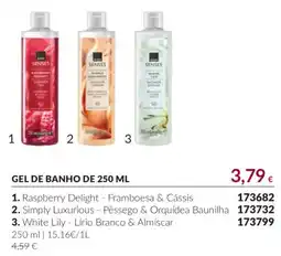 Avon senses gel de banho de promoção