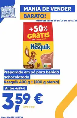 Casa Cheia Nesquik promoção