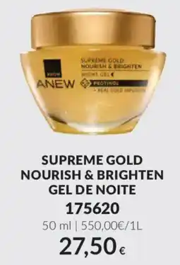 Avon avon anew supreme gold nourish & brighten gel de noite promoção