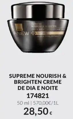 Avon anew supreme nourish & brighten creme de dia e noite promoção