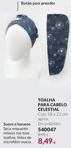 Avon toalha para cabelo celestial promoção