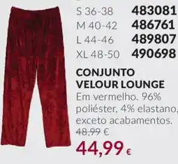Avon Conjunto velour lounge promoção