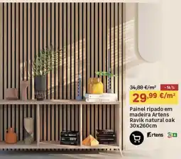 Leroy Merlin Painel ripado em madeira Artens Ravik natural oak promoção