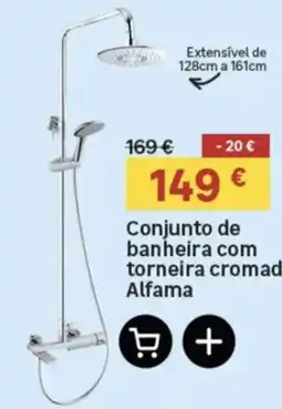 Leroy Merlin Conjunto de banheira com torneira cromada Alfama promoção