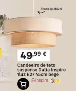 Leroy Merlin Candeeiro de teto suspenso Datia Inspire promoção